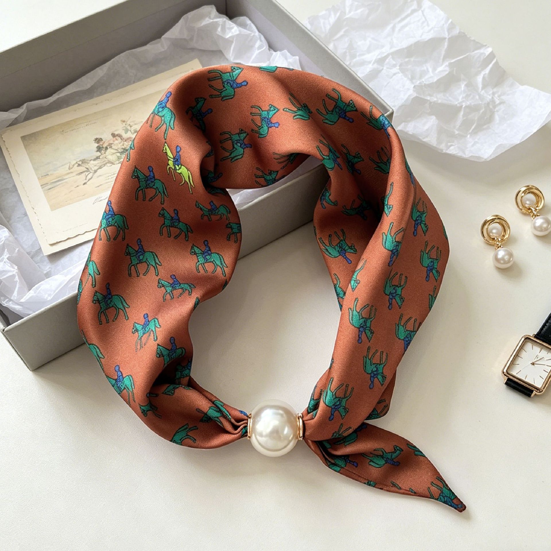 Face Scarf Mask - Écharpe Magnétique de Luxe en Perles