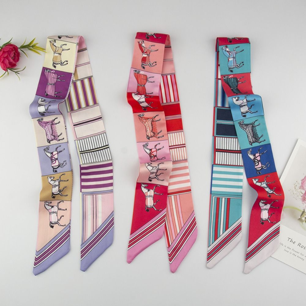 Face Scarf Mask - Nouveau Foulard en Soie Imprimé Motif