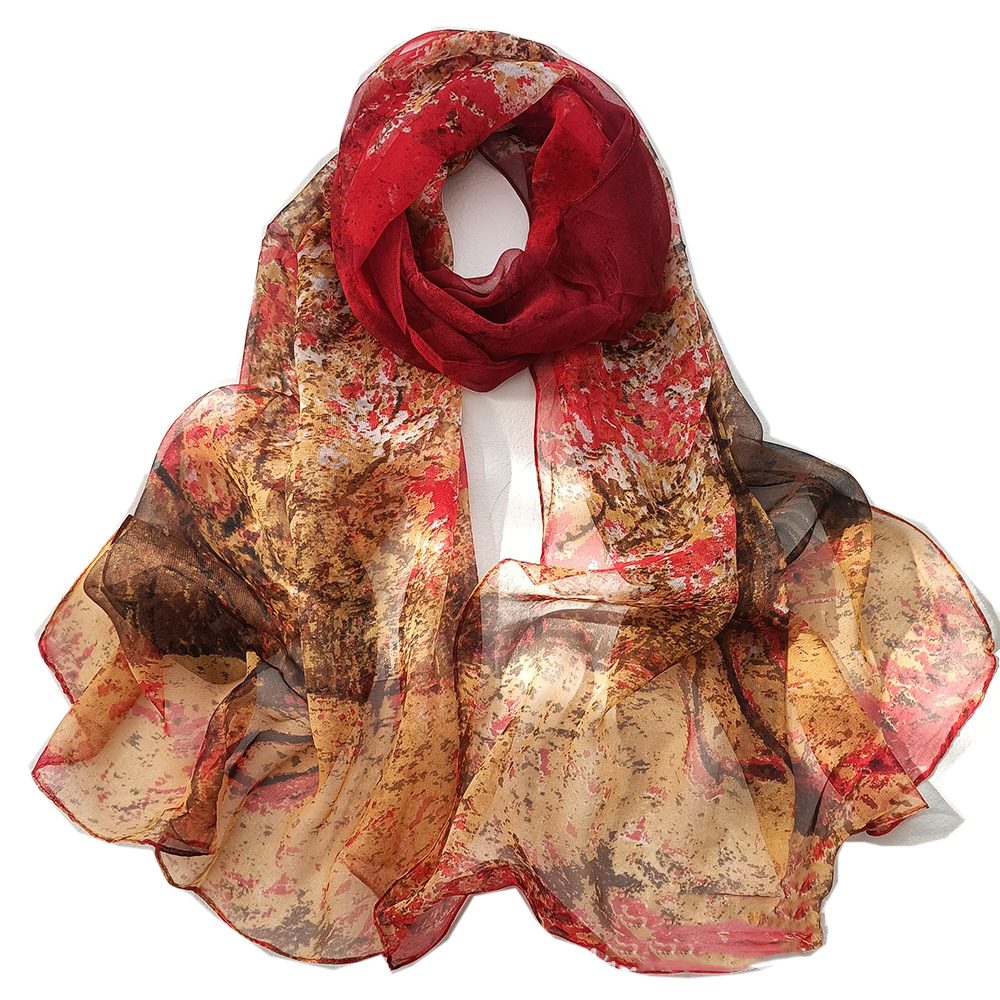 Face Scarf Mask - Écharpe Georgette en Mousseline de Soie