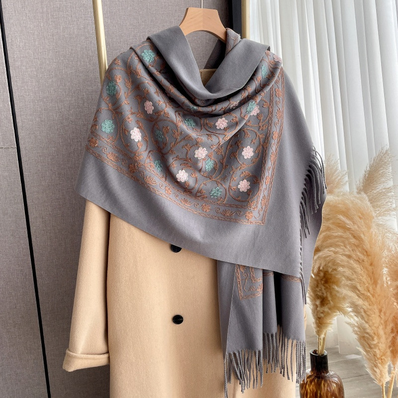 2025 nouvelle broderie cachemi - Woven Scarf Blanket avis et prix