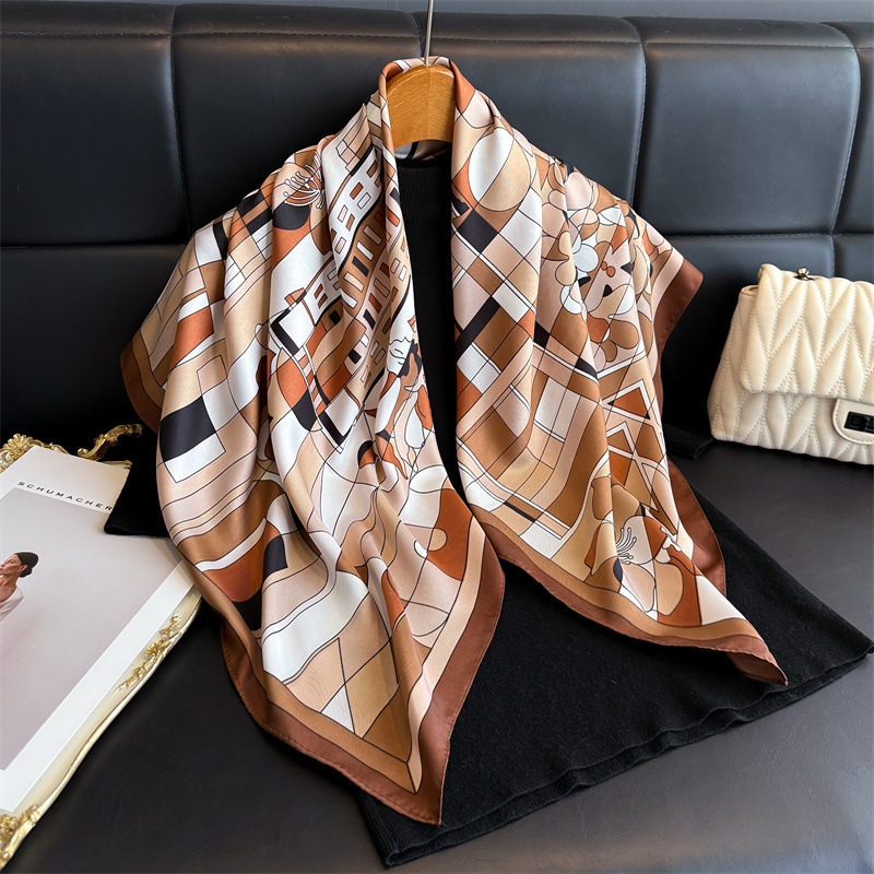 Nouveau Foulard Carré en Soie  - Face Scarf Mask avis et prix